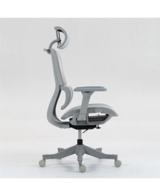 Ergonomic Mesh Office Chair- 4D Armrests, 360 Swivel, Silent Wheels