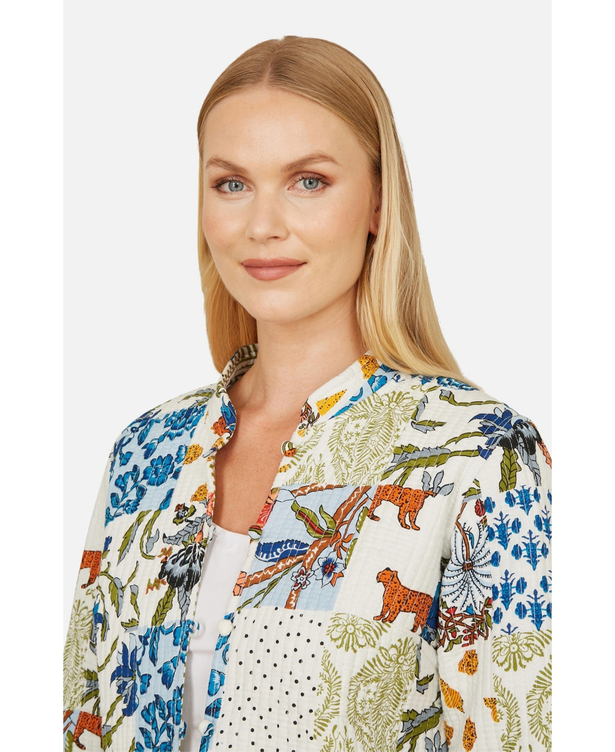 Yumi Women's Indian Patchwork Reversible Jacket