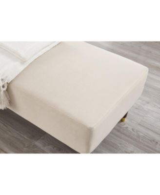 Modern Chaise Lounge Chair Velvet Upholstery