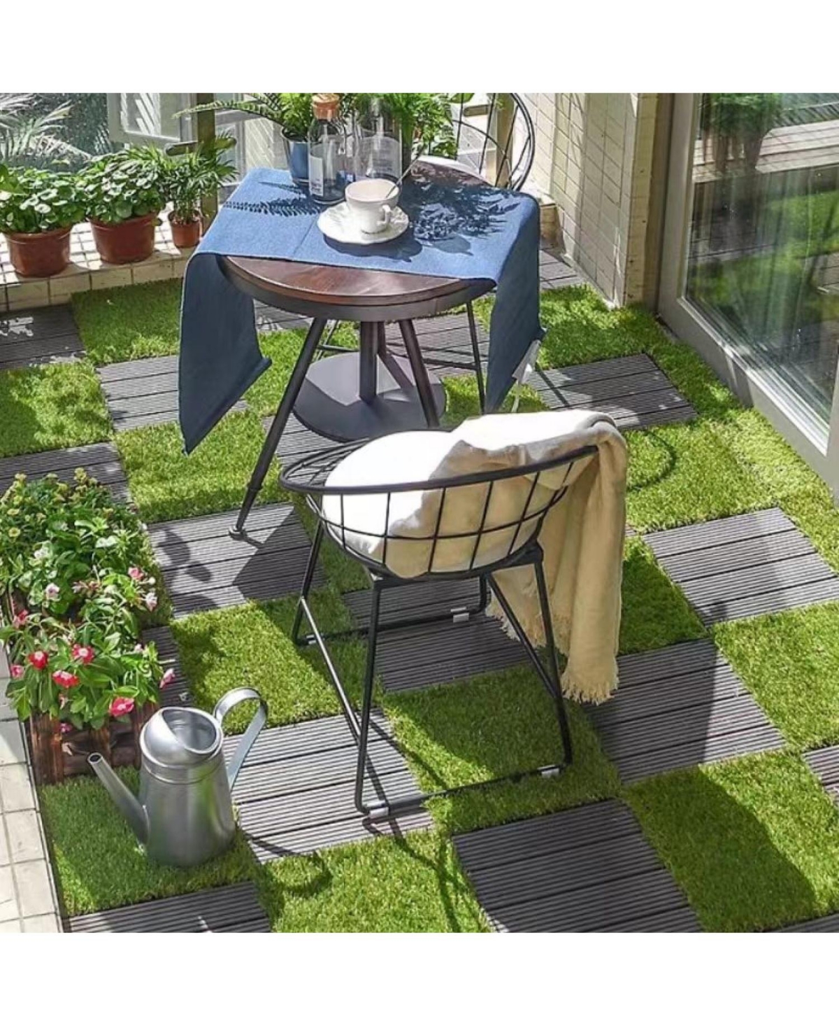 Streamdale Furniture Artificial Grass Tiles 36pcs 12x12