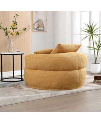 Chenille Sleeper Sofa Chair - Modern Fluffy Lounge Seat