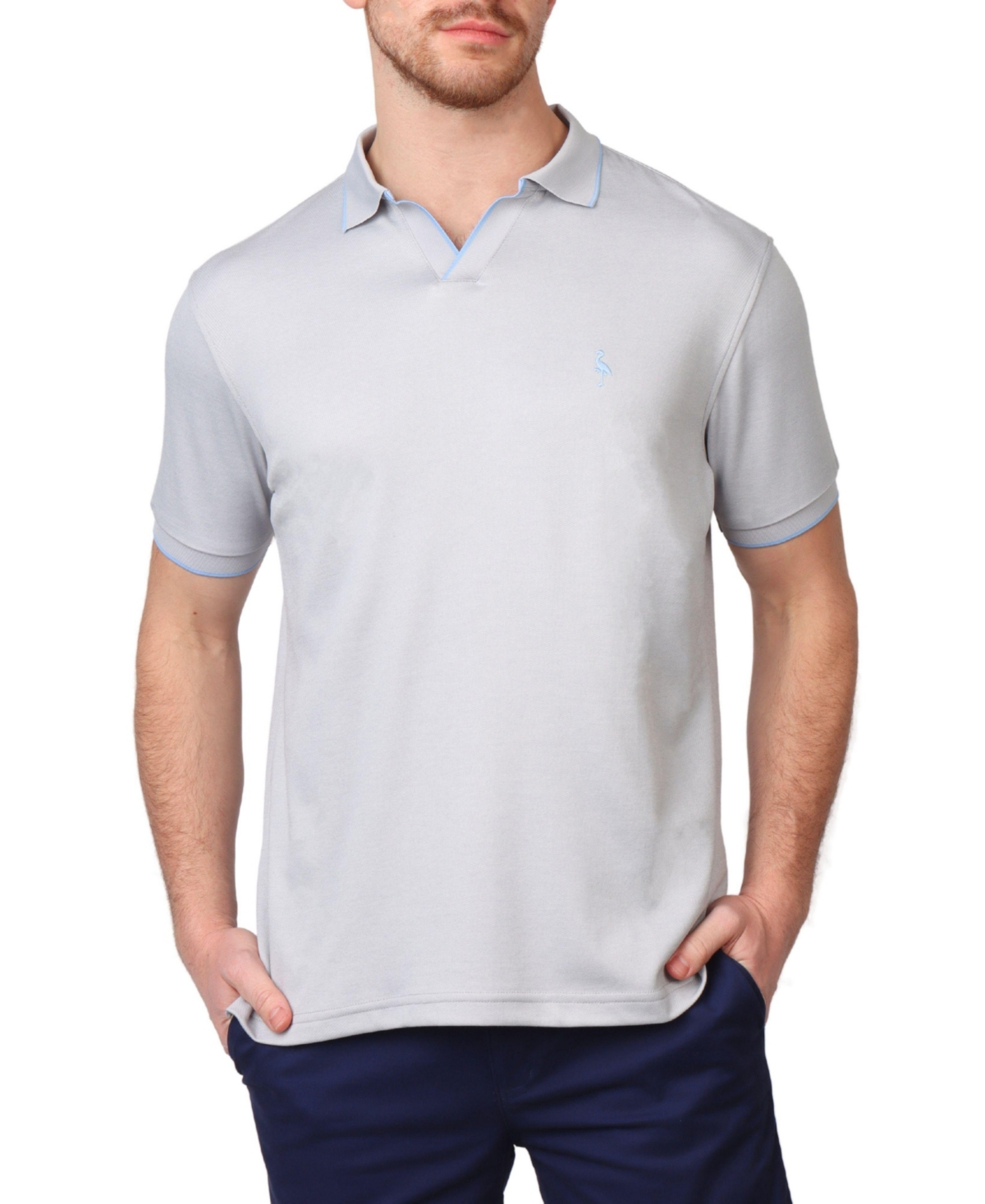 Tailorbyrd Men's Modal Pique Polo with Split Placket