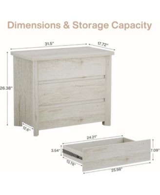 Large Farmhouse Night Stand with Storage for Bedroom