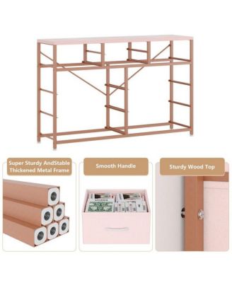 10-Drawer Modern Fabric Dresser for Bedroom, Large Storage Chest, 45" TV Stand, Living Room, Hallway Organizer