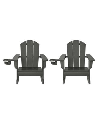 Outdoor HDPE Plastic Preschool Toddler Classic Adirondack Rocking Chairs