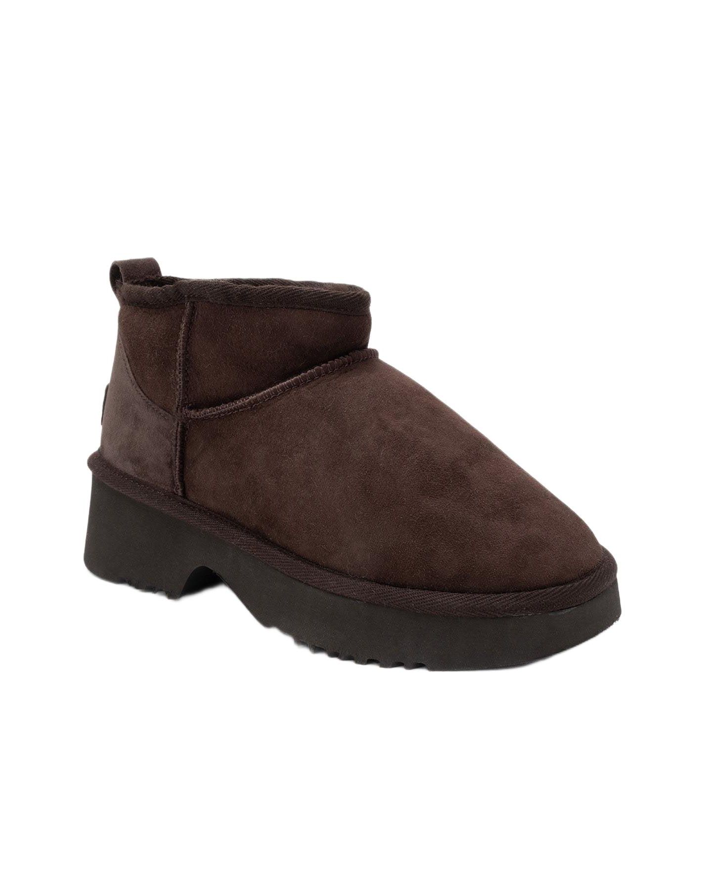 Женские ботинки Forever & Always Shoes Ary Leather Platform, цвет: Коричневый замшевый — фото 1