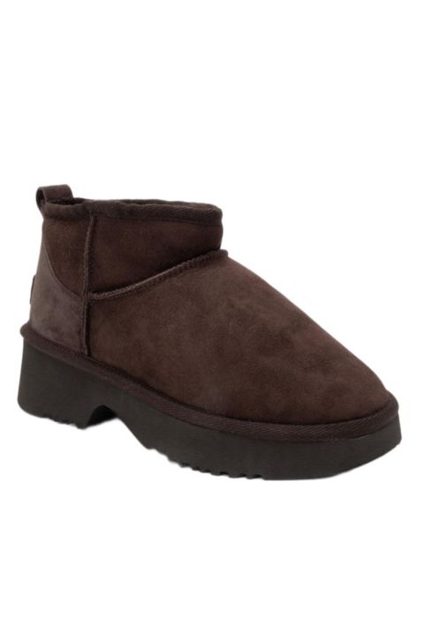 Женские ботинки Forever & Always Shoes Ary Leather Platform, цвет: Коричневый замшевый