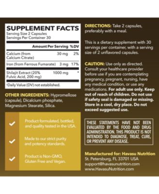 Shilajit Capsules, 60ct