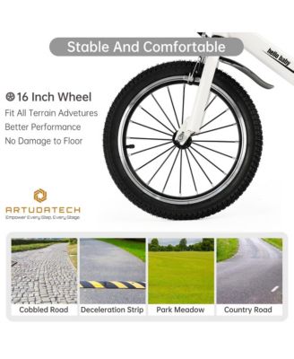 16-Inch Lightweight Kids Bike with Magnesium Alloy Frame, Training Wheels & Dual Brakes