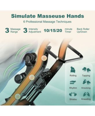 Massage Chair Full Body SL Track Zero Gravity with  Pillow Reversible Footrest Heat