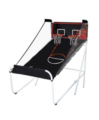 Foldable Basketball Arcade Game 2-Player Indoor Dual Shot with Scoreboard 5 Balls
