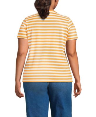 Plus Size Relaxed Supima Cotton V-Neck T-Shirt