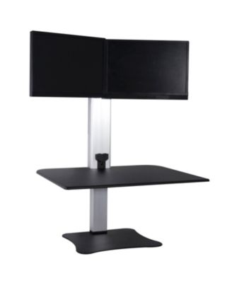 High Rise Electric Dual Monitor Sit Stand Desk Converter