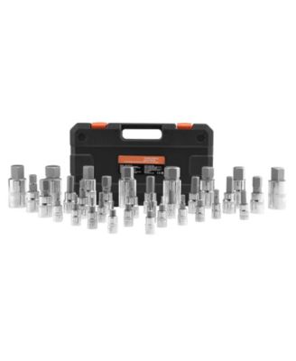 SUGFIT 32-Piece Hex Bit Socket Set with SAE/Metric Sizes & Durable Storage Case