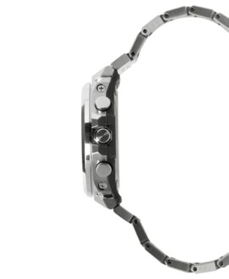 Men's Japanese Quartz Silver-Tone Stainless Steel Watch, 44.2mm