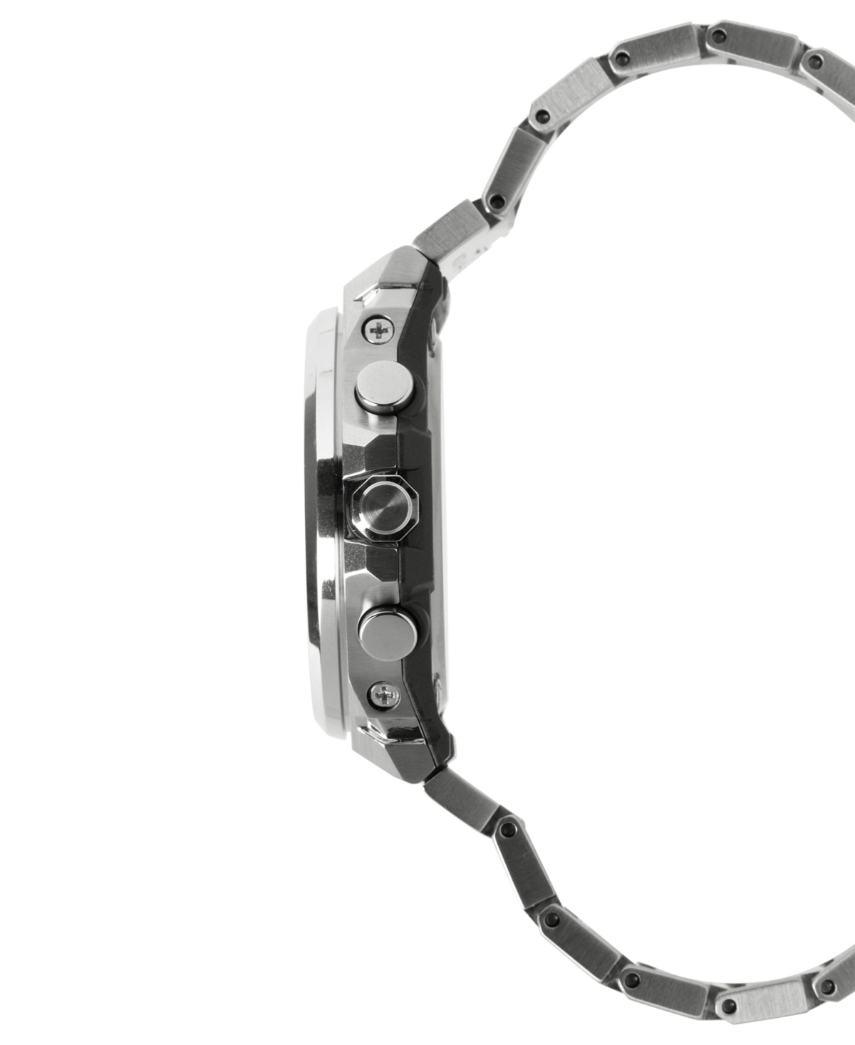 G-Shock Men's Japanese Quartz Silver-Tone Stainless Steel Watch, 44.2mm