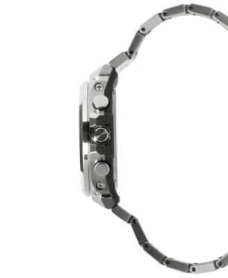 Men's Japanese Quartz Silver-Tone Stainless Steel Watch, 44.2mm