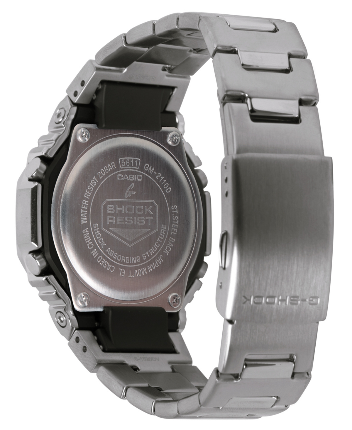 G-Shock Men's Japanese Quartz Silver-Tone Stainless Steel Watch, 44.4mm