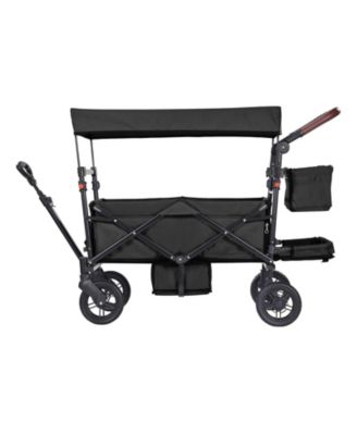 SUGFIT Wagon Stroller for 2 Kids Folding Push-Pull Stroller with Canopy