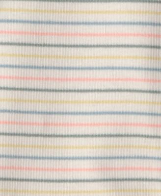 Baby Boys' or Baby Girls' Organic Cotton Veggie Fruit Print Round Neck Bodysuits, 3-Pack