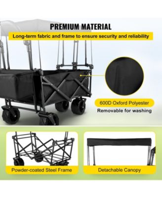 Collapsible Utility Wagon with Drink Holders & Large Storage Capacity