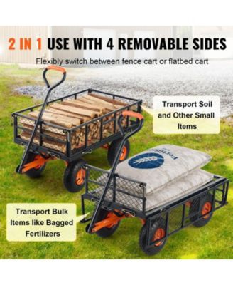 Metal Utility Wagon with 400 lbs Capacity & Dump Function