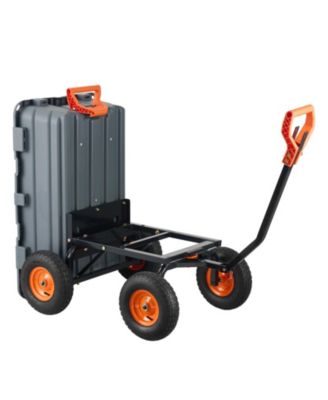 Large Capacity Dump Cart with 1200 lbs Rating & 13-inch Wheels