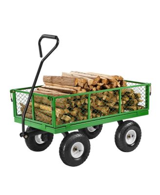 SUGFIT Heavy-Duty Utility Wagon with Removable Sides & 180° Handle