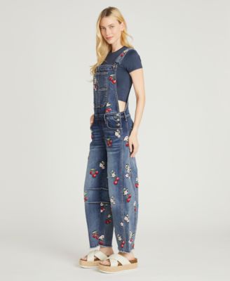 Women's Barbara Barrel Cherry Print Overall Jeans