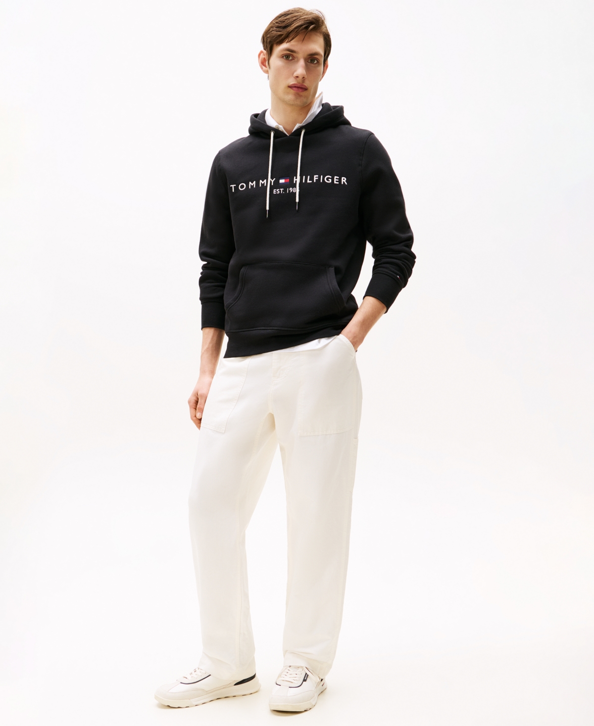 Tommy Hilfiger Men's Embroidered Logo Hoodie