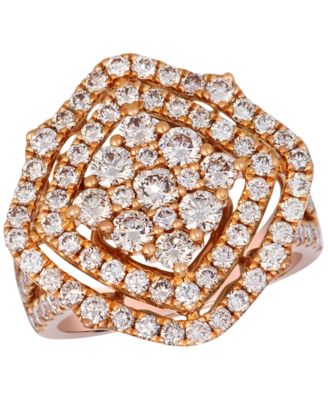 Nude Diamond Ring (2.59 ct. t.w.) in 14k Strawberry Gold