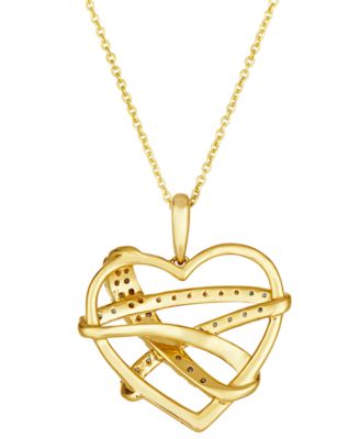 Chocolate Diamond (0.19 ct. t.w.) & Nude Diamond (0.26 ct. t.w.) Pendant Necklace in 14k Honey Gold