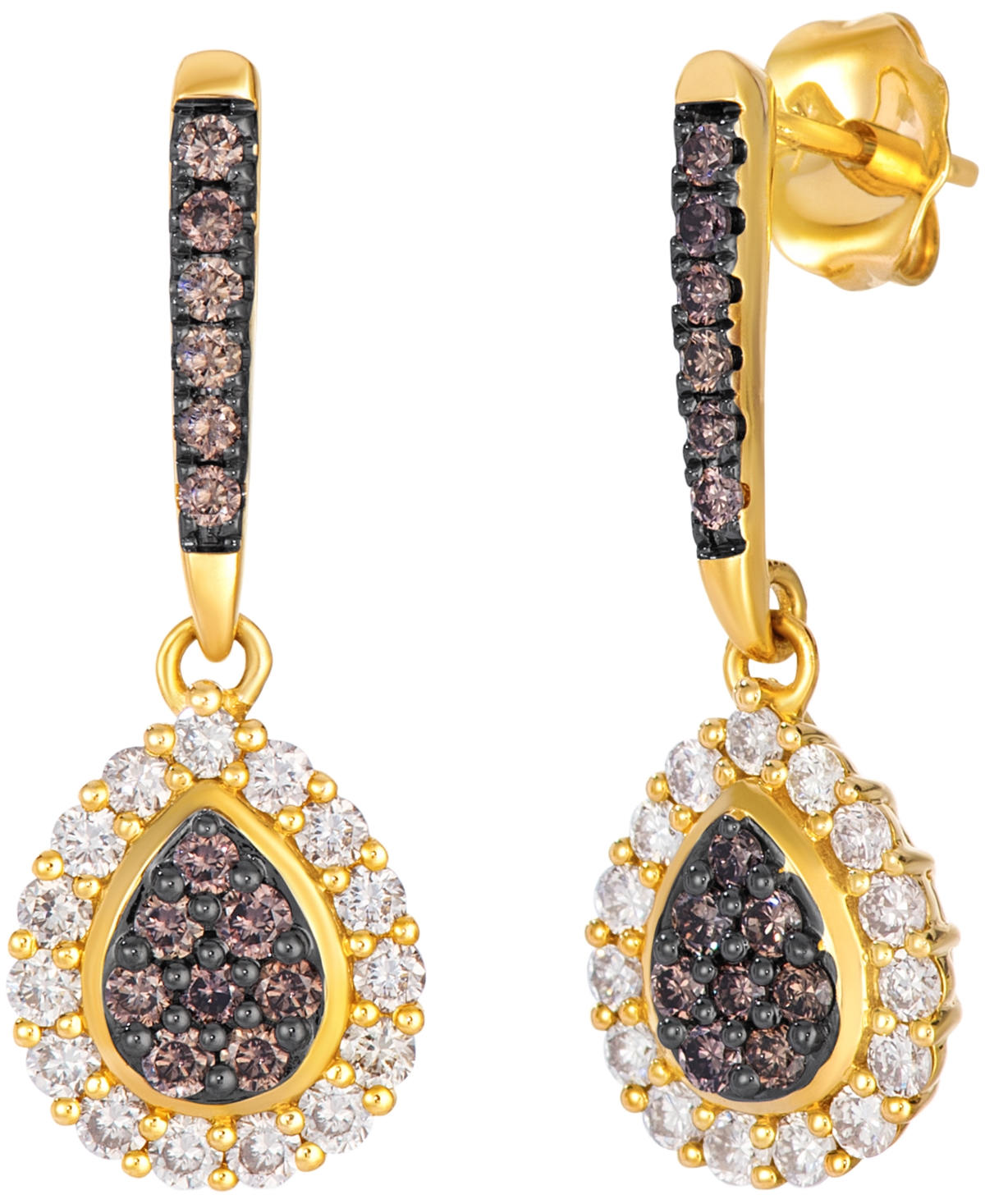 Le Vian Chocolate Diamond & Nude Diamond Drop Earrings in 14k Honey Gold
