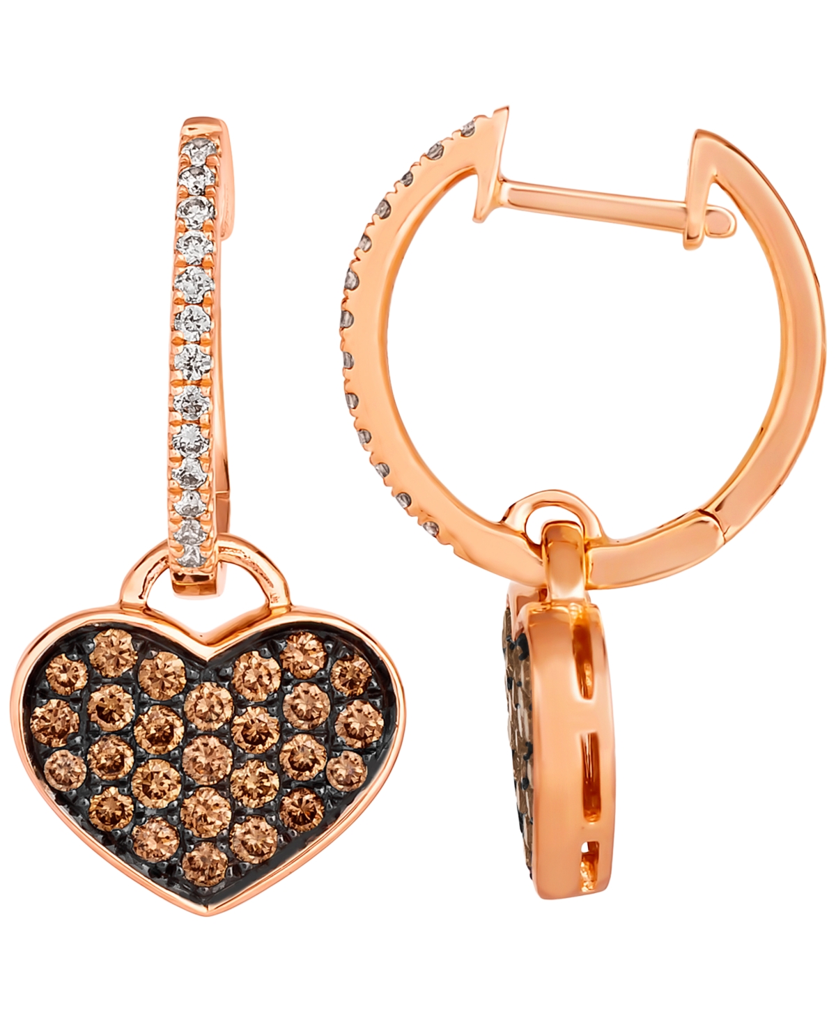Le Vian Chocolate Diamond (0.52 ct. t.w.) & Nude Diamond (0.26 ct. t.w.) Stud Earrings in 14k Strawberry Gold