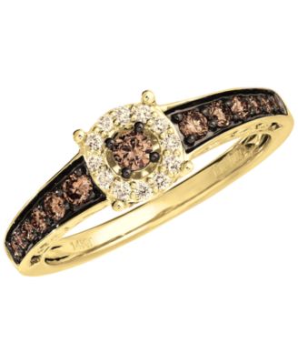 Chocolate Diamond (0.41 ct. t.w.) & Vanilla Diamond (0.09 ct. t.w.) Ring in 14k Honey Gold