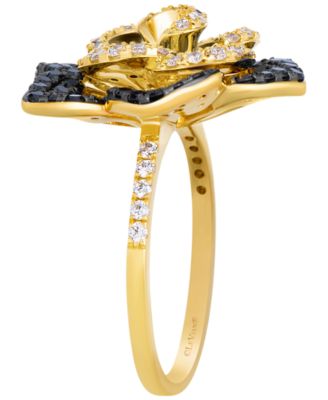 Vanilla Diamond (0.35 ct. t.w.) & Blackberry Diamond (0.86 ct. t.w.) Ring in 14k Honey Gold