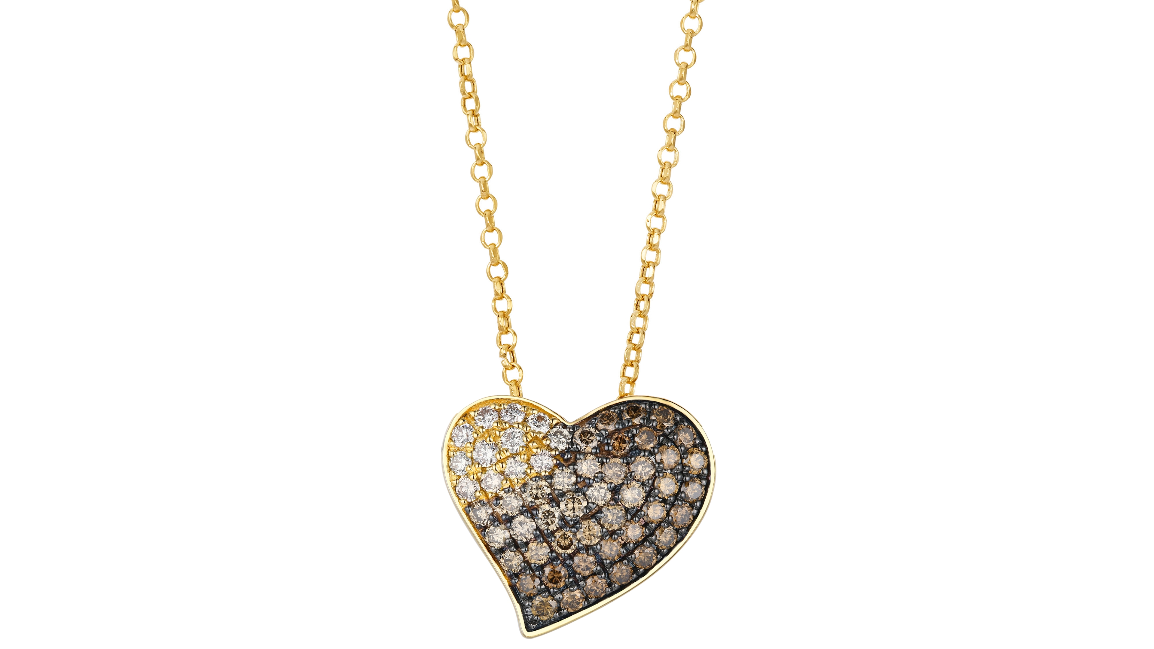 Le Vian Chocolate Ombre Diamond Pendant Necklace (1 ct. t.w.) in 14k Honey Gold