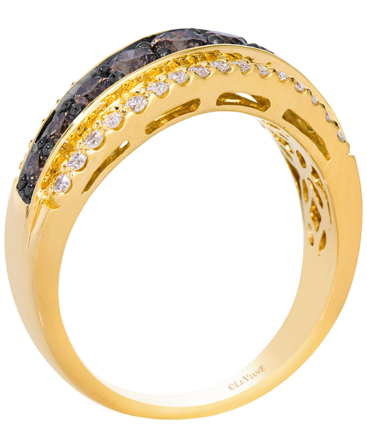 Le Vian Chocolate Diamond (0.87 ct. t.w.) & Vanilla Diamond (0.32 ct. t.w.) Ring in 14k Honey Gold