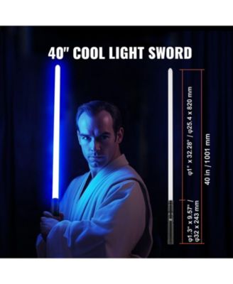 Black Light Up Sword with 12 RGB Colors & Mute Mode, Rechargeable