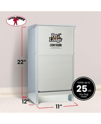 Dry Food Automatic Steel Dog Feeder Chow Hound 25 LB (2 Pack)