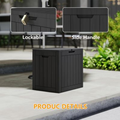 33 Gal. Waterproof Deck Box - Lockable & UV-Resistant Storage for Patio, Pool and Garden, Ideal for Small Spaces
