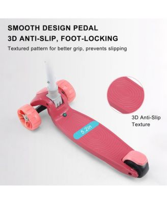 Foldable 3-Wheel Kids Scooter with Lean-to-Steer Balance, Lights & Music for Early Riding Fun