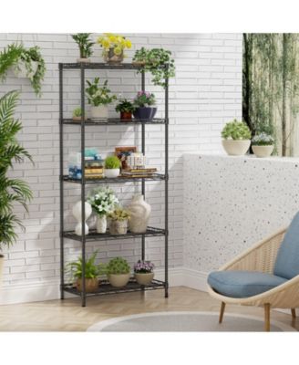 5-Tier 21 in W x 59 in H x 12 in D Height Adjustable Garage Wire Shelving Unit