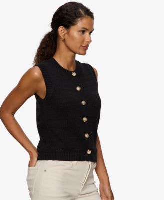 Women's Pointelle Shell Crew Neck Sweater