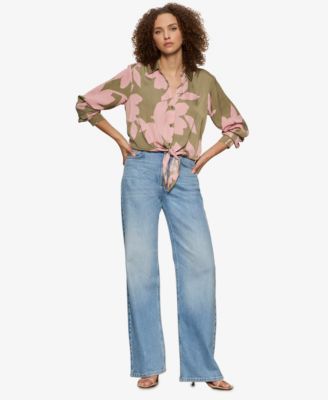 Women's Lover Printed Tie Shirt