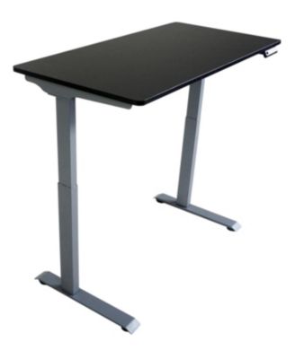 High Rise Height Adjustable Electric Full Standing Desk - 4ft. Wide, Black