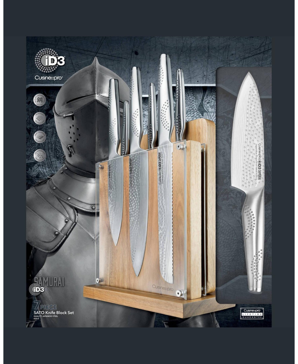 Cuisine::pro iD3 Samurai Sato 7-Pc. Knife Block Set