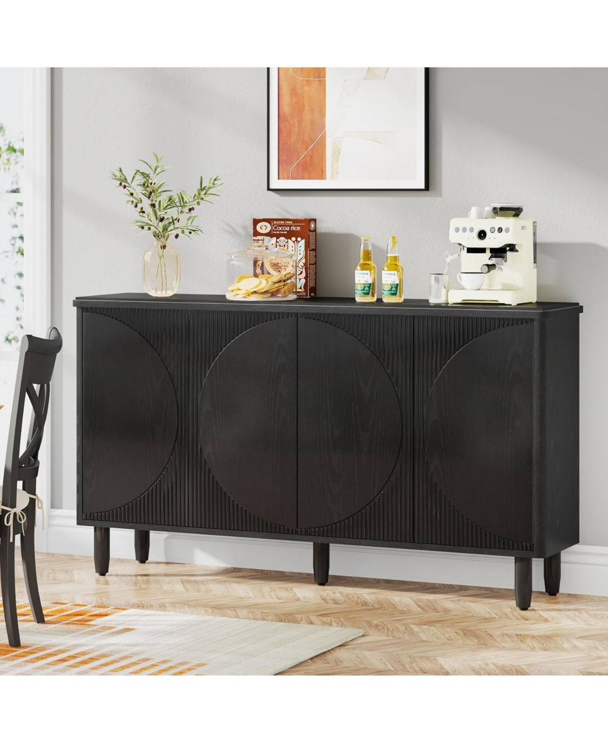Tribesigns Modern Storage Cabinet, Sideboard Buffet Table with Doors