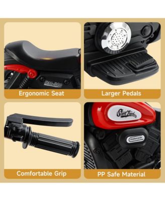 Dual 6V Kids Ride-On Motorcycle, 3-Wheel Toy with Forward/Reverse & Sounds for Ages 1-5