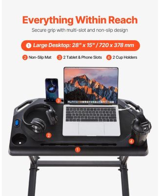 SUGFIT Cycling Desk Foldable Fitness Bike and Treadmill Desk with Lockable Wheels